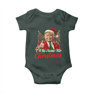 Christmas Trump 2024 Baby Onesie Ill Be Home For Xmas Red Festive Wave TS02 Print Your Wear