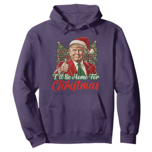 Christmas Trump 2024 Hoodie Ill Be Home For Xmas Red Festive Wave TS02 Purple Print Your Wear