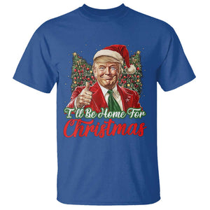 Christmas Trump 2024 T Shirt Ill Be Home For Xmas Red Festive Wave TS02 Royal Blue Print Your Wear