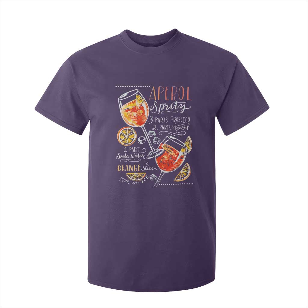 Aperol Spritz T Shirt For Kid Cocktail Recipe Drinking Lover Gift TS02 Purple Print Your Wear