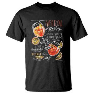 Aperol Spritz T Shirt Cocktail Recipe Drinking Lover Gift TS02 Black Print Your Wear