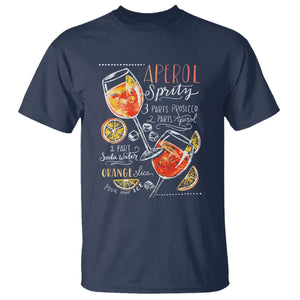 Aperol Spritz T Shirt Cocktail Recipe Drinking Lover Gift TS02 Navy Print Your Wear
