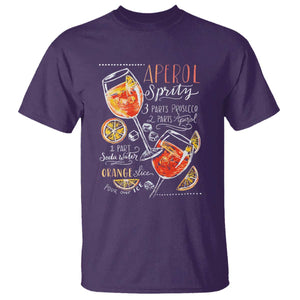 Aperol Spritz T Shirt Cocktail Recipe Drinking Lover Gift TS02 Purple Print Your Wear