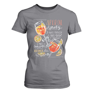 Aperol Spritz T Shirt For Women Cocktail Recipe Drinking Lover Gift TS02 Charcoal Print Your Wear