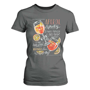Aperol Spritz T Shirt For Women Cocktail Recipe Drinking Lover Gift TS02 Dark Heather Print Your Wear