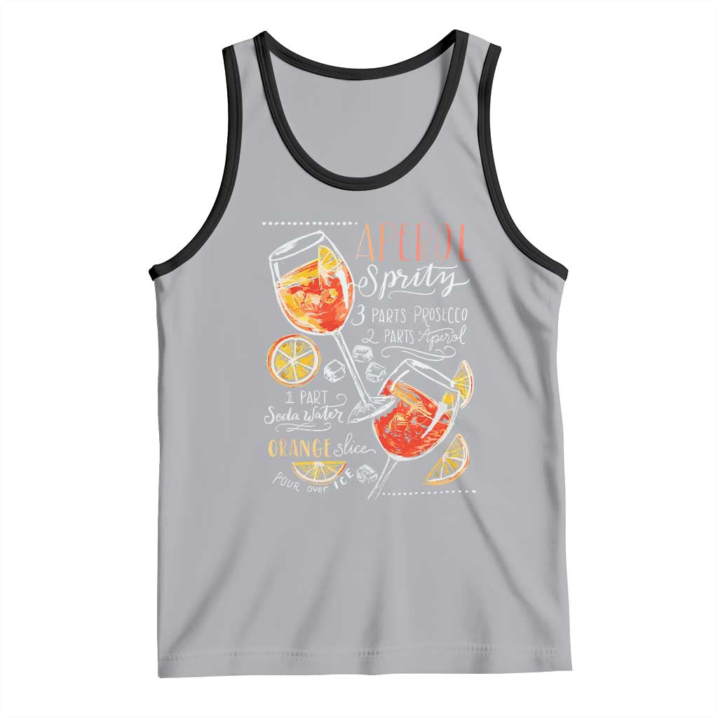 Aperol Spritz Tank Top Cocktail Recipe Drinking Lover Gift TS02 Athletic Heather Black Print Your Wear