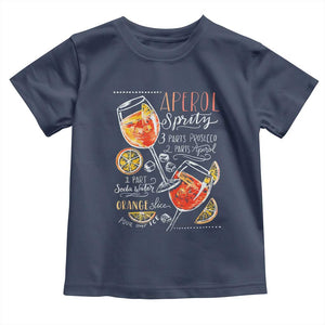 Aperol Spritz Toddler T Shirt Cocktail Recipe Drinking Lover Gift TS02 Navy Print Your Wear