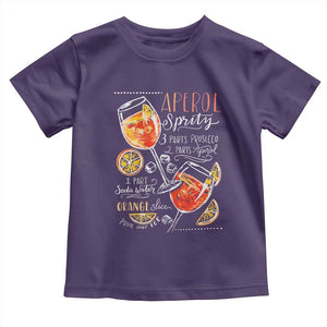 Aperol Spritz Toddler T Shirt Cocktail Recipe Drinking Lover Gift TS02 Purple Print Your Wear