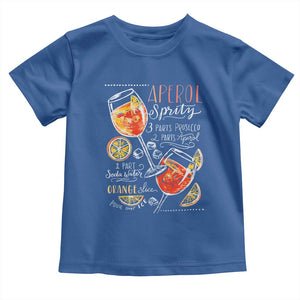 Aperol Spritz Toddler T Shirt Cocktail Recipe Drinking Lover Gift TS02 Royal Blue Print Your Wear