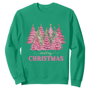Pink Christmas Tree Farm Sweatshirt Merry Xmas Ornaments Family Holiday Pajamas TS02 Irish Green Print Your Wear