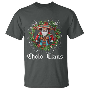 Funny Mexican Santa T Shirt Cholo Claus Christmas in Mexico TS02 Dark Heather Print Your Wear