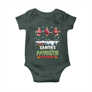 Christmas Trump Baby Onesie Santa's Favorite President Funny Dancing TS02 Print Your Wear