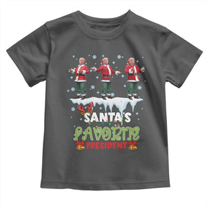 Christmas Trump Toddler T Shirt Santa's Favorite President Funny Dancing TS02 Dark Heather Print Your Wear