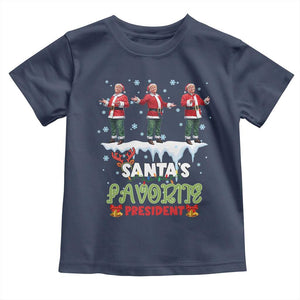 Christmas Trump Toddler T Shirt Santa's Favorite President Funny Dancing TS02 Navy Print Your Wear