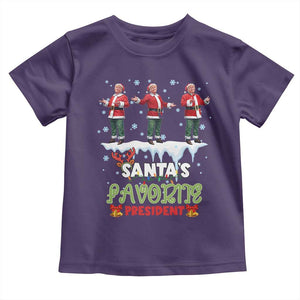 Christmas Trump Toddler T Shirt Santa's Favorite President Funny Dancing TS02 Purple Print Your Wear