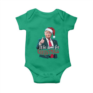 Christmas Trump Baby Onesie Ill Be Home For Xmas Santa Donald Great Again TS02 Irish Green Print Your Wear