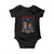 Trump Vance 2024 Baby Onesie The Outlaw and The Hillbilly Take America Back Retro American Flag TS02 Black Print Your Wear