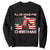 Christmas Trump Sweatshirt Ill Be Home For Xmas Retro American Flag TS02 Black Print Your Wear
