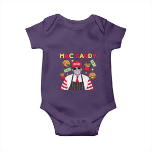 Funny Donald Trump 2024 Baby Onesie Mac Daddy America Fast Food TS02 Purple Print Your Wear