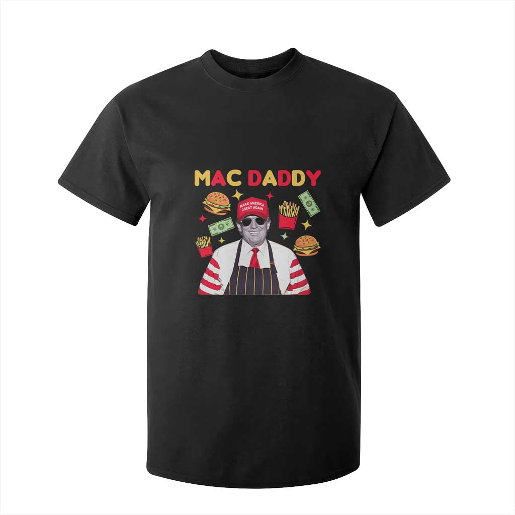 Funny Donald Trump 2024 T Shirt For Kid Mac Daddy America Fast Food TS02 Black Print Your Wear