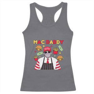 Funny Donald Trump 2024 Racerback Tank Top Mac Daddy America Fast Food TS02 Charcoal Print Your Wear