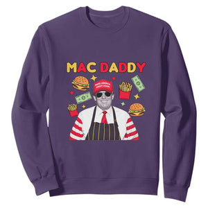 Funny Donald Trump 2024 Sweatshirt Mac Daddy America Fast Food TS02 Purple Print Your Wear