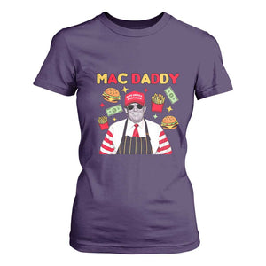 Funny Donald Trump 2024 T Shirt For Women Mac Daddy America Fast Food TS02 Purple Print Your Wear