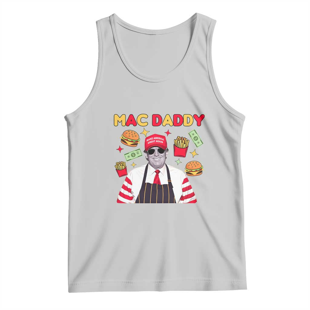 Funny Donald Trump 2024 Tank Top Mac Daddy America Fast Food TS02 Ash Print Your Wear