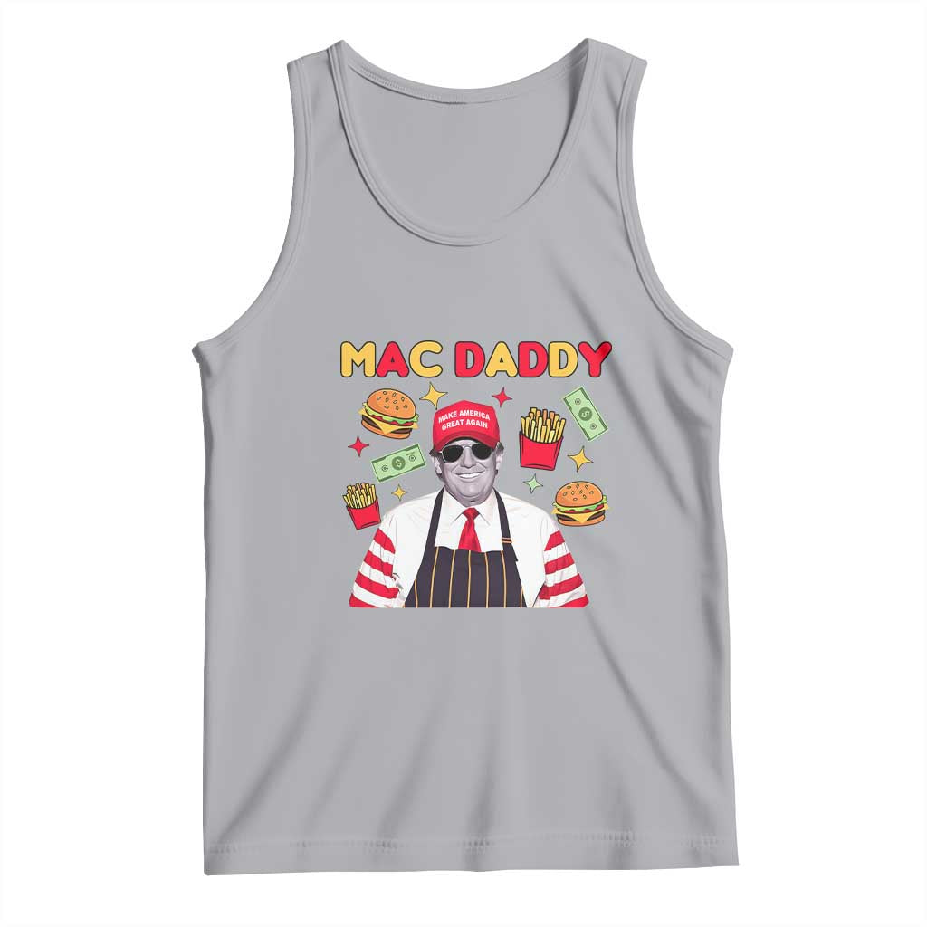 Funny Donald Trump 2024 Tank Top Mac Daddy America Fast Food TS02 Athletic Heather Print Your Wear