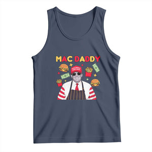 Funny Donald Trump 2024 Tank Top Mac Daddy America Fast Food TS02 Navy Print Your Wear