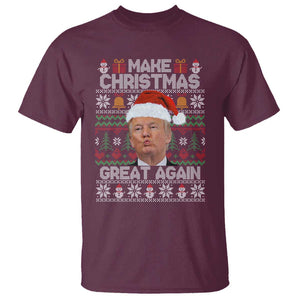 Funny Christmas Trump T Shirt Make Xmas Great Again Donald Kiss Pajamas TS02 Maroon Print Your Wear