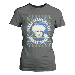 Funny Hanukkah Trump T Shirt For Women Make Hanukkah Great Again Retro Vintage Santa Donald TS02 Dark Heather Print Your Wear