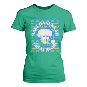 Funny Hanukkah Trump T Shirt For Women Make Hanukkah Great Again Retro Vintage Santa Donald TS02 Irish Green Print Your Wear
