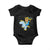 Funny Hanukkah Trump Baby Onesie Riding Unicorn Menorah Jewish Chanukah Gift TS02 Black Print Your Wear