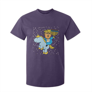 Funny Hanukkah Trump T Shirt For Kid Riding Unicorn Menorah Jewish Chanukah Gift TS02 Purple Print Your Wear