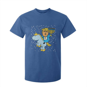 Funny Hanukkah Trump T Shirt For Kid Riding Unicorn Menorah Jewish Chanukah Gift TS02 Royal Blue Print Your Wear