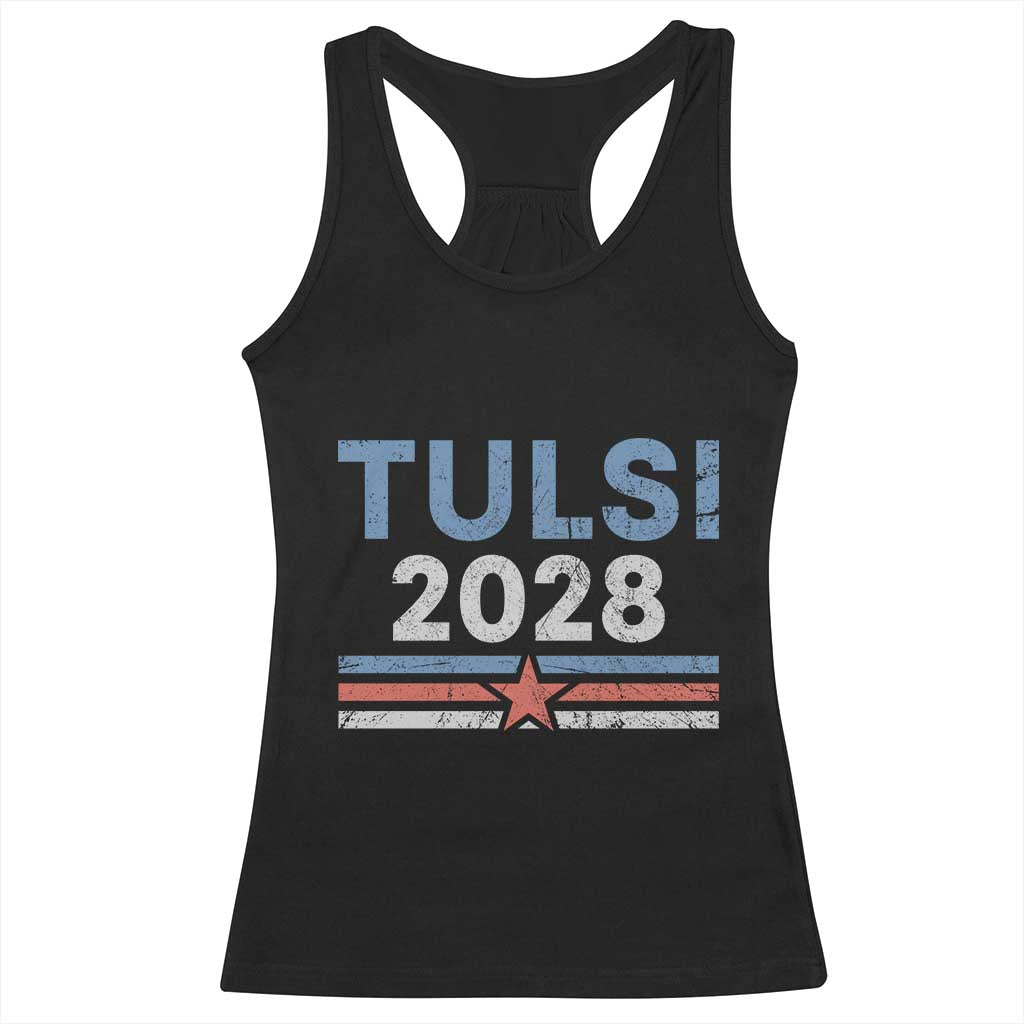 Tulsi Gabbard 2028 Racerback Tank Top Support Mrs. President Vintage Retro Grunge TS02 Black Print Your Wear