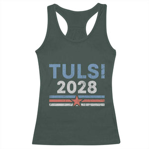 Tulsi Gabbard 2028 Racerback Tank Top Support Mrs. President Vintage Retro Grunge TS02 Dark Forest Green Print Your Wear