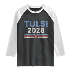 Tulsi Gabbard 2028 Raglan Shirt Support Mrs. President Vintage Retro Grunge TS02 Black White Print Your Wear
