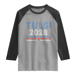 Tulsi Gabbard 2028 Raglan Shirt Support Mrs. President Vintage Retro Grunge TS02 Sport Gray Black Print Your Wear