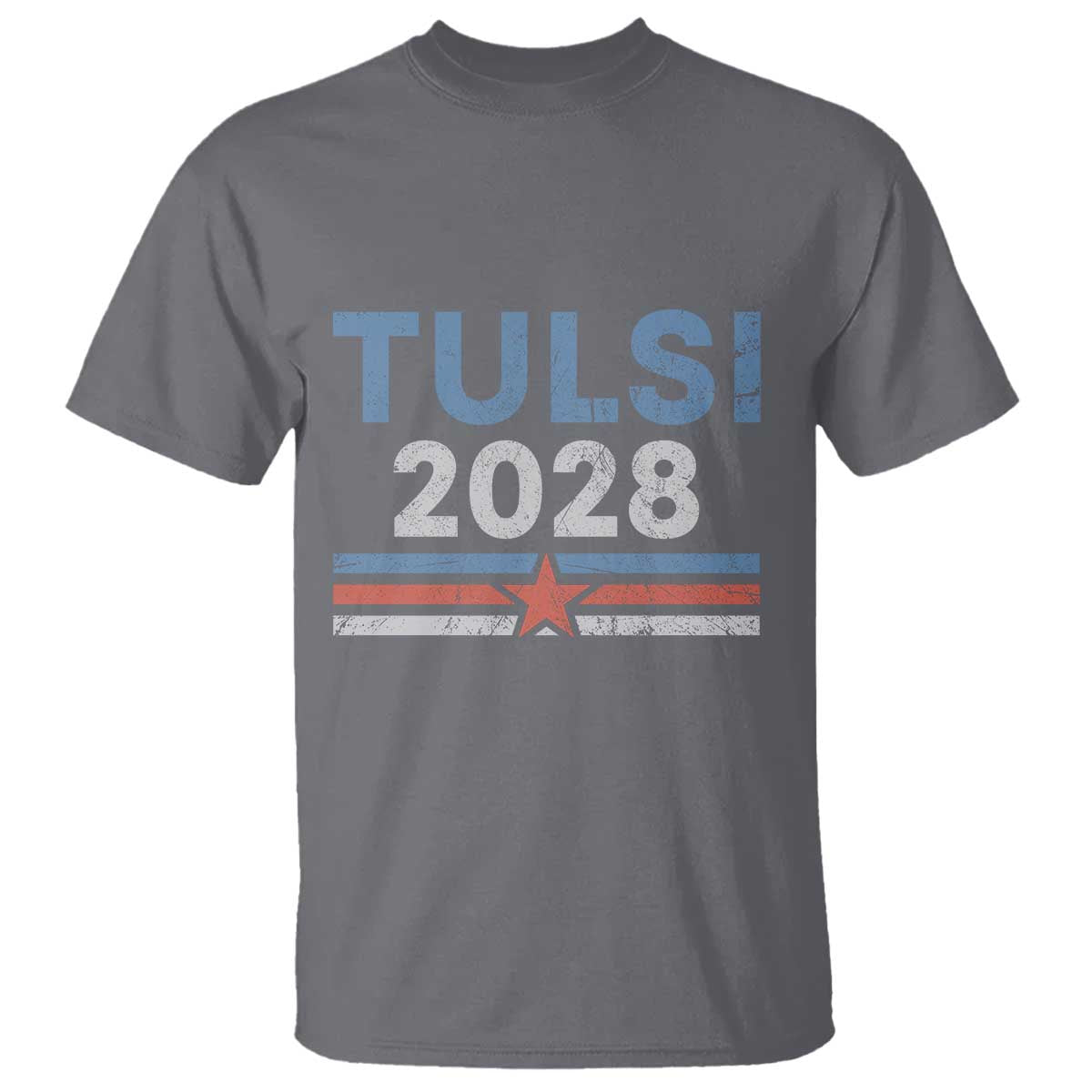 Tulsi Gabbard 2028 T Shirt Support Mrs. President Vintage Retro Grunge TS02 Charcoal Print Your Wear