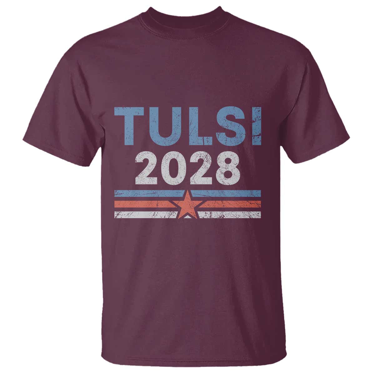 Tulsi Gabbard 2028 T Shirt Support Mrs. President Vintage Retro Grunge TS02 Maroon Print Your Wear