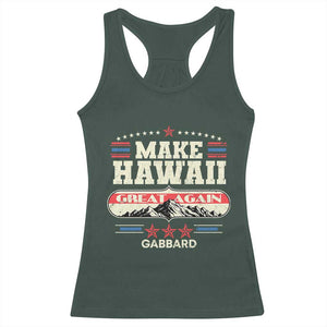 Tulsi Gabbard 2028 Racerback Tank Top Make Hawaii Great Again TS02 Dark Forest Green Print Your Wear