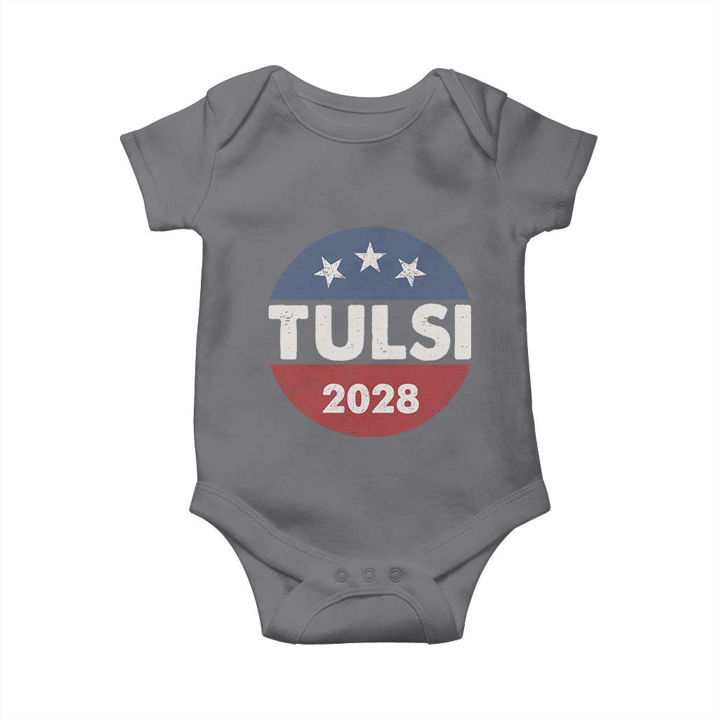 Tulsi Gabbard 2028 Baby Onesie For President TS02 Charcoal Print Your Wear