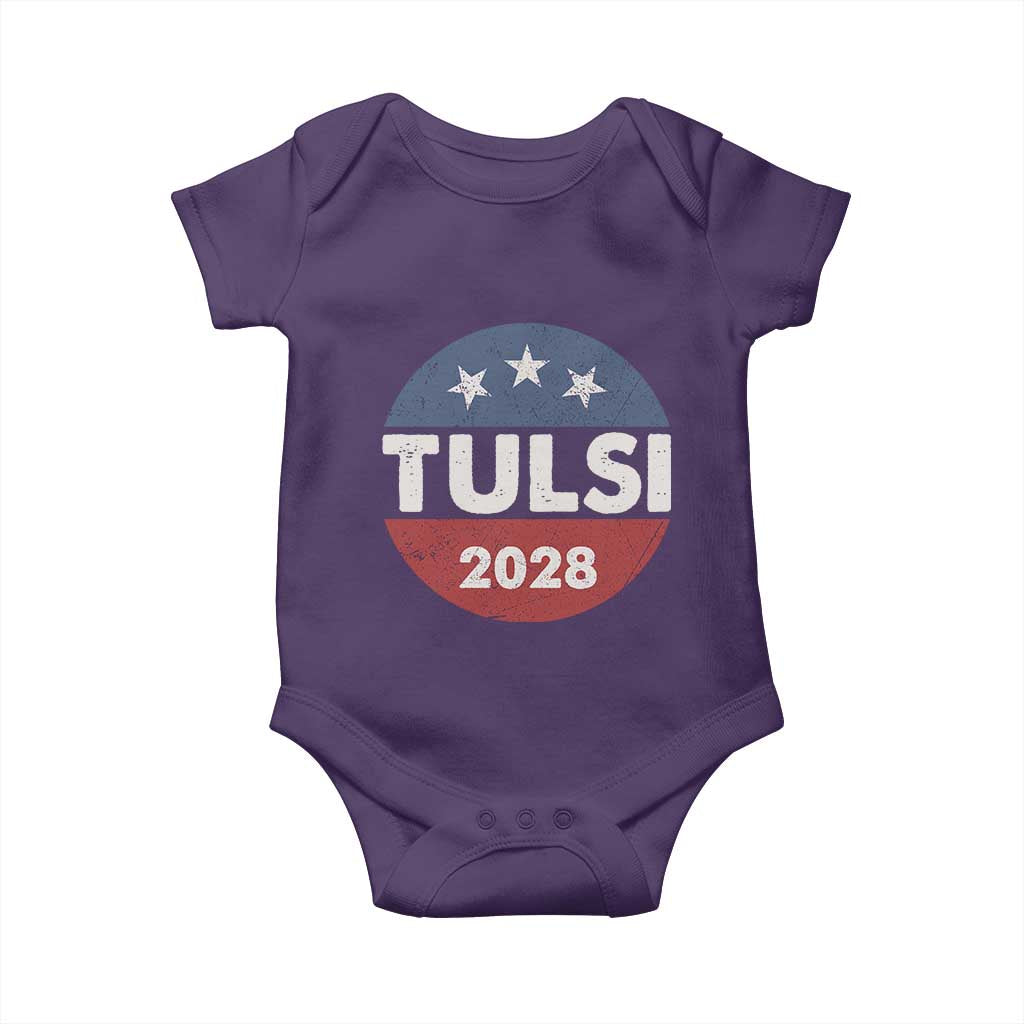 Tulsi Gabbard 2028 Baby Onesie For President TS02 Purple Print Your Wear