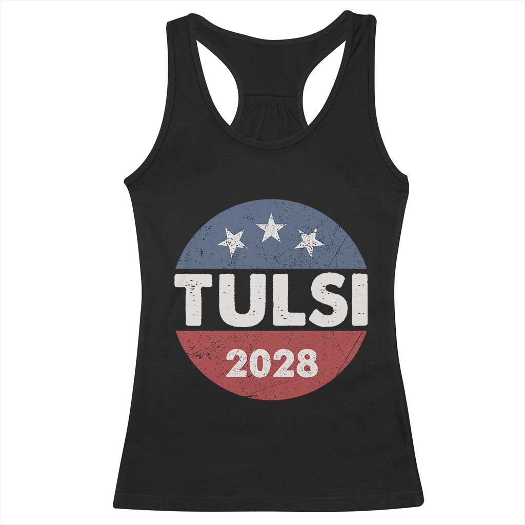 Tulsi Gabbard 2028 Racerback Tank Top For President TS02 Black Print Your Wear