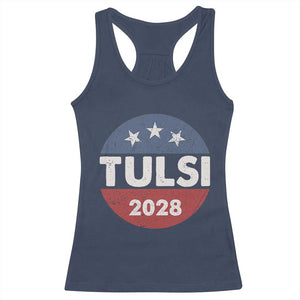 Tulsi Gabbard 2028 Racerback Tank Top For President TS02 Navy Print Your Wear