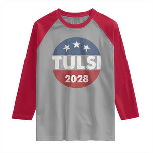 Tulsi Gabbard 2028 Raglan Shirt For President TS02 Sport Gray Red Print Your Wear