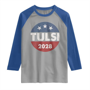 Tulsi Gabbard 2028 Raglan Shirt For President TS02 Sport Gray Royal Print Your Wear