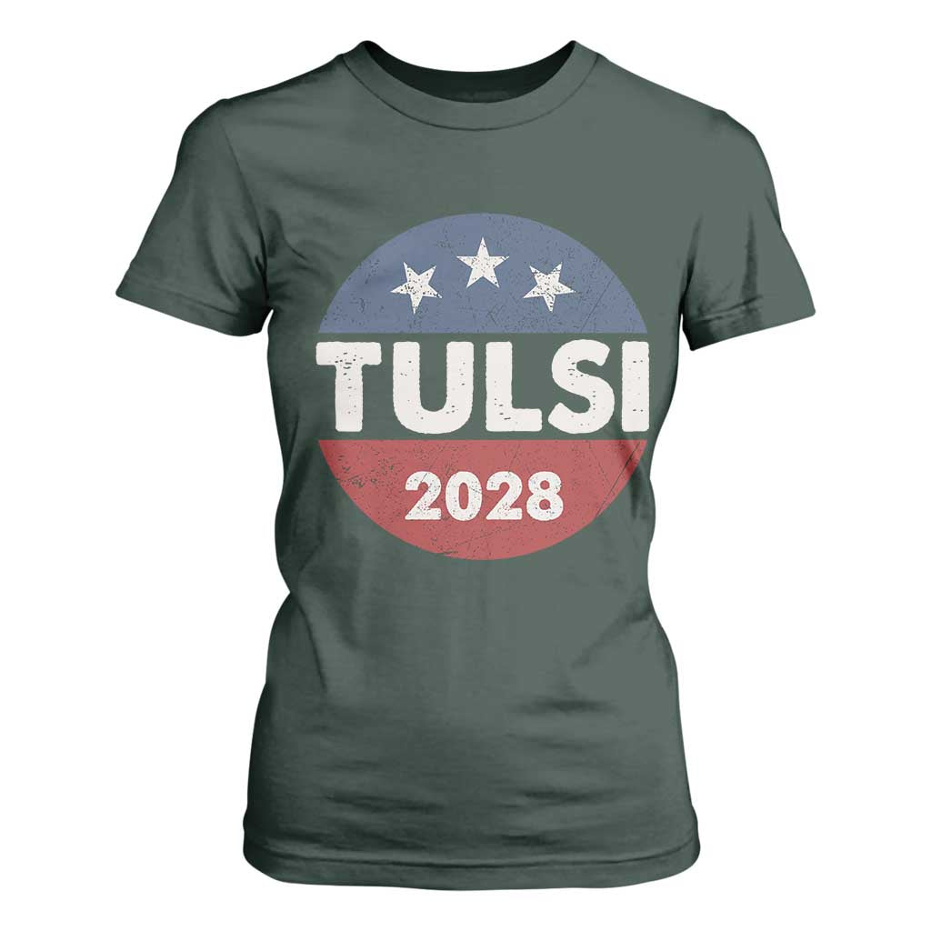 Tulsi Gabbard 2028 T Shirt For Women For President TS02 Dark Forest Green Print Your Wear